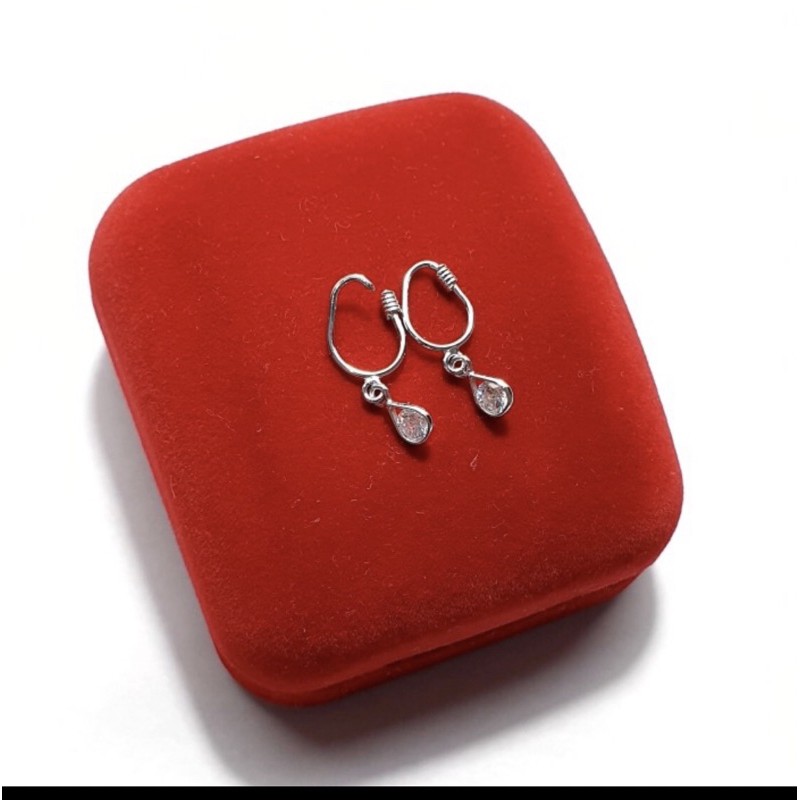 Anting anak anting bayi perak 925 lapis emas putih S371