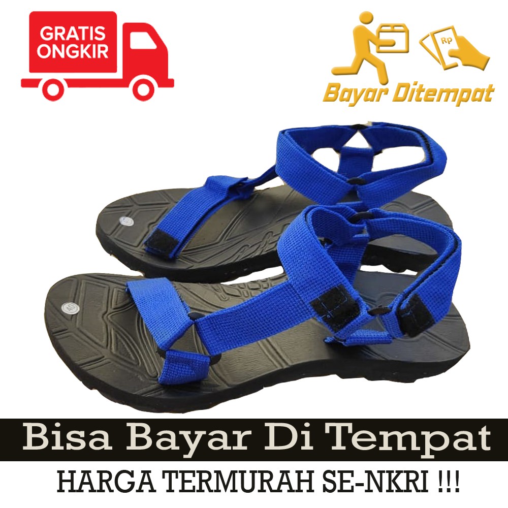 Sandal Gunung - Sendal Pendaki Gunung - Warna Abu, Hitam, Biru, Merah Ukuran 36-44-6