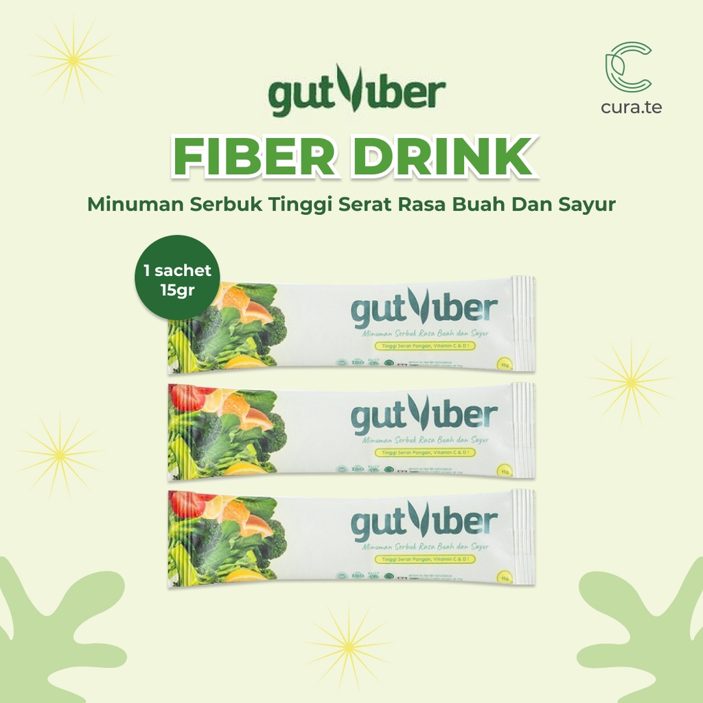 GUTVIBER MINUMAN SERAT BUAH &amp; SAYUR BOX | DETOX FIBER SLIM DRINK