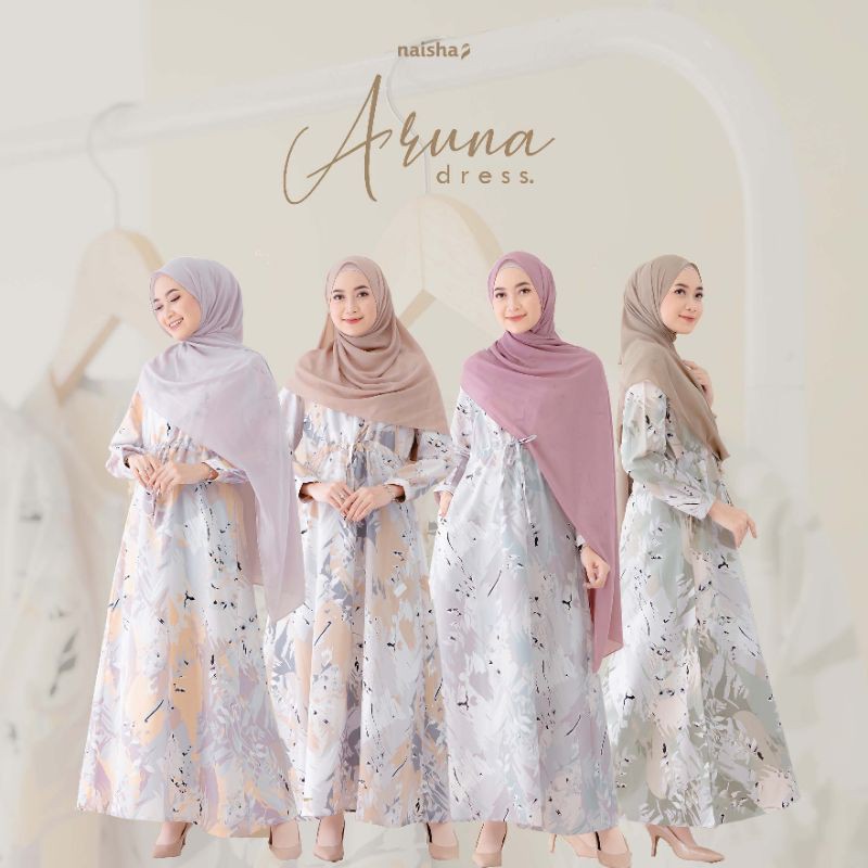 Aruna Dress by Naisha | Gamis Santai | Gamis Busui