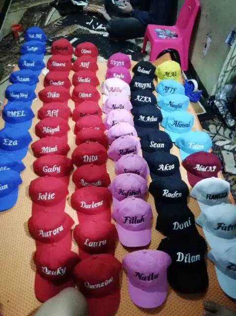 GRATIS BORDIR topi anak baseball bahan twill pengait besi / rell