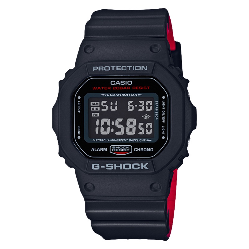 Premium (RRW) Jam Tangan Pria Casio G-shock DW-5600HR-1DR Man Digital Dial Black Resin Strap