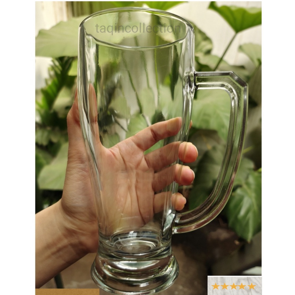 GELAS KACA TEBAL TINGGI BESAR 535 ML / GELAS BIR / GELAS CAFE