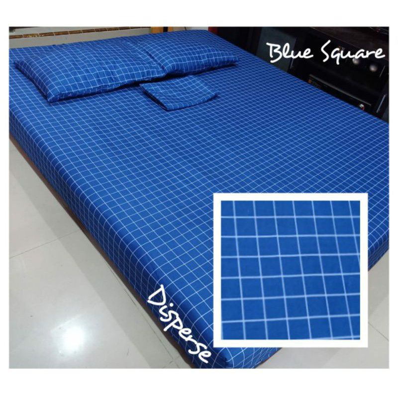 SPREI MOTIF AESTHETIC ukuran 180x200/160x200/140x200/120x200/90x200 sprei kotak hitam abu biru putih