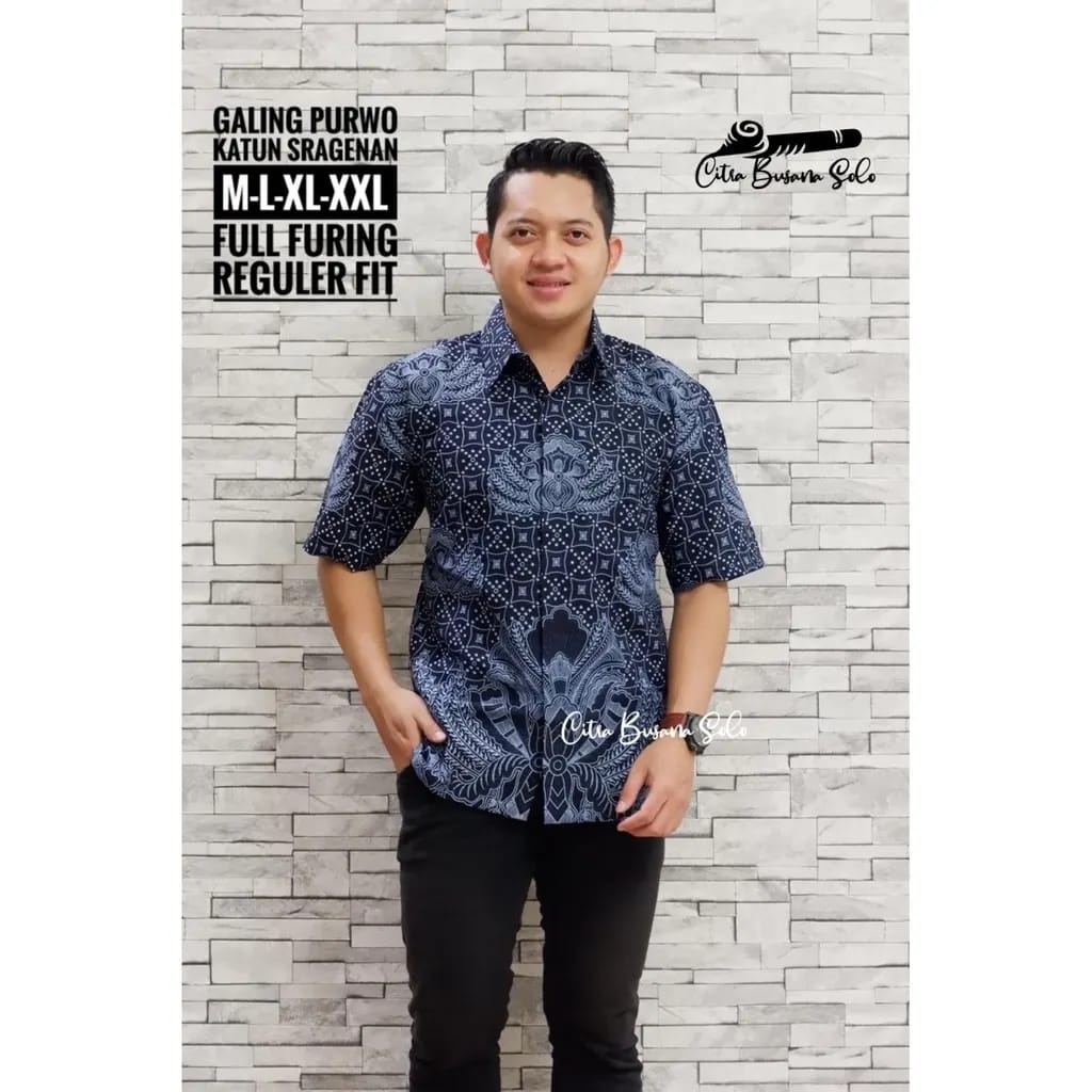 BATIK PRIA TERBARU S M L XL XXL BAJU kemeja batik pria lengan PENDEK PREMIUM