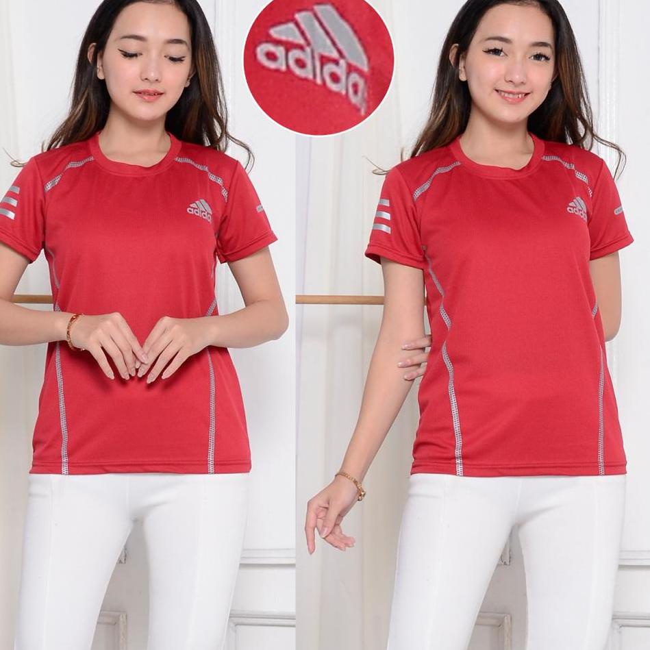Super Rating Baju Kaos Olahraga Wanita/Lari/Running/Gym Fitness/Senam ONE SIZE