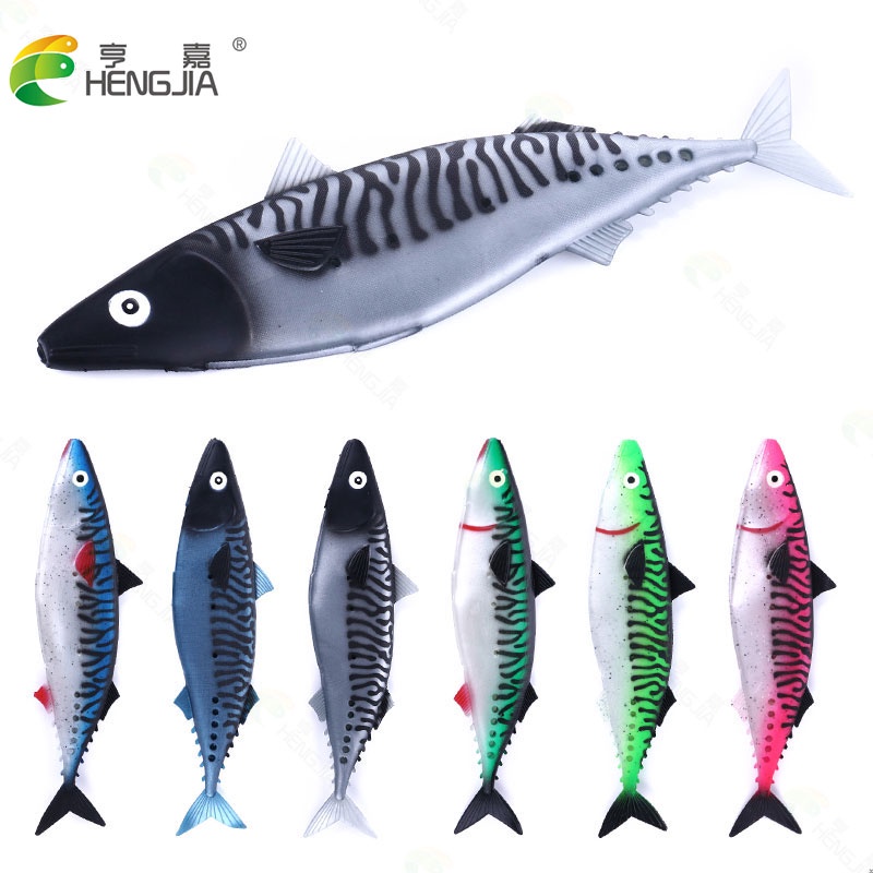 Hengjia Umpan Pancing Soft Bait Bentuk Ikan Tuna Imitasi Ukuran 29cm 65g