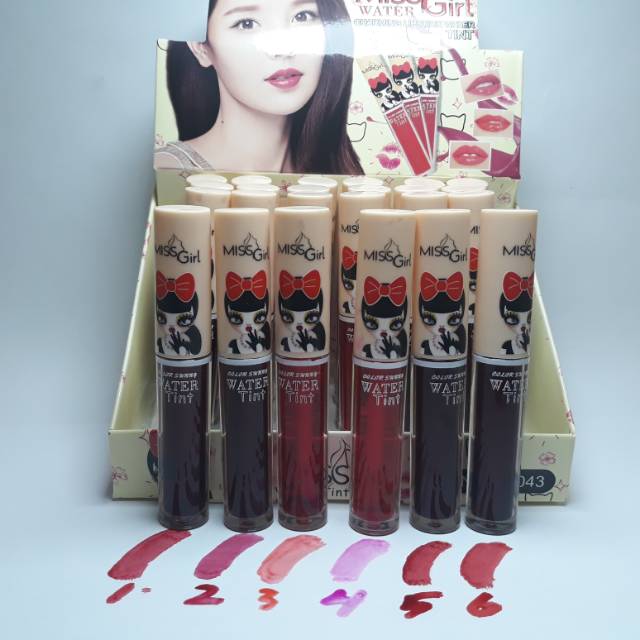 LIP TINT MISS GIRL WATER TINT HARGA 6 PCS