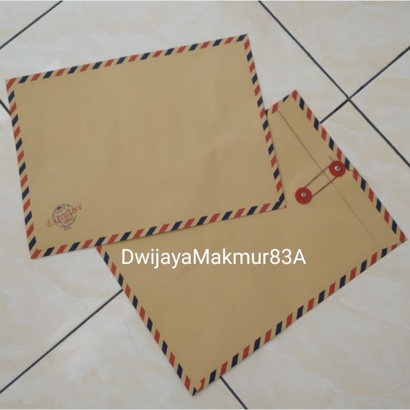 

Amplop Coklat Tali 311 Executive Airmail (10 lembar) ukuran Folio