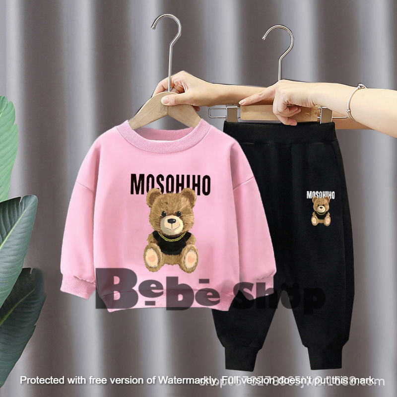 Setelan Baju hoodie anak cewek paling lucu ala korea usia 1 sampai 6 tahun bahan bebytery