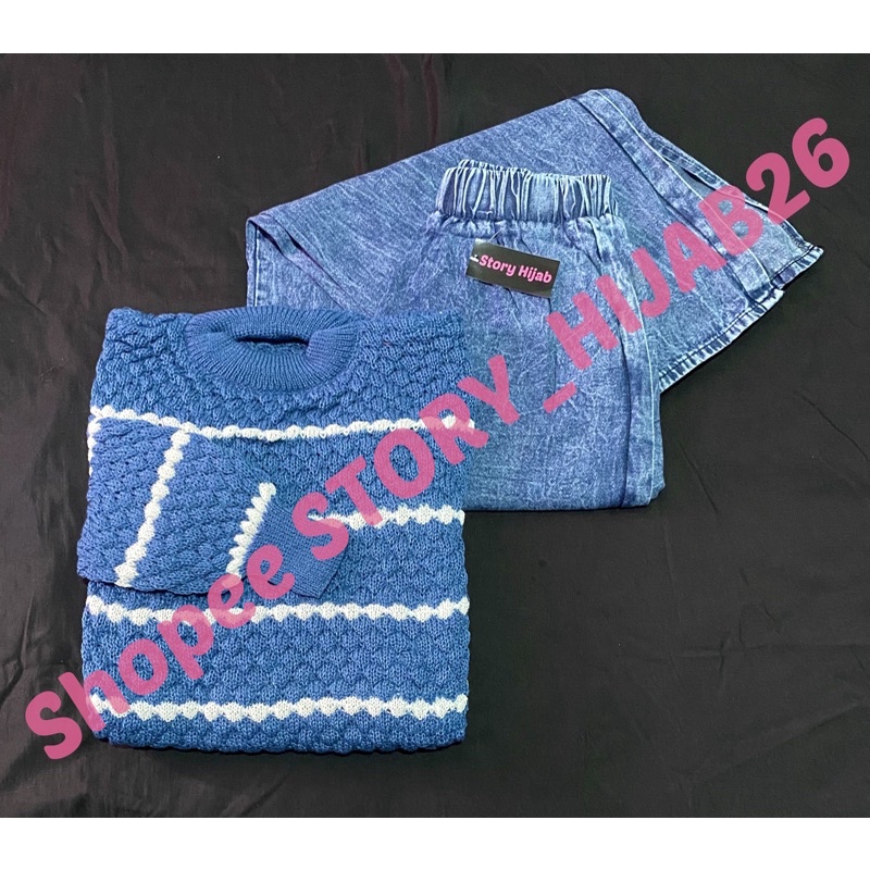 KIREI SET / READY BEST SELLER-Garis denim