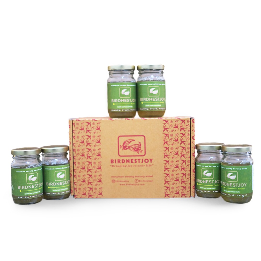 

1 Box Birdnestjoy Pandan [ 100 ml isi 6 Botol ] Minuman Sarang Burung Walet Asli