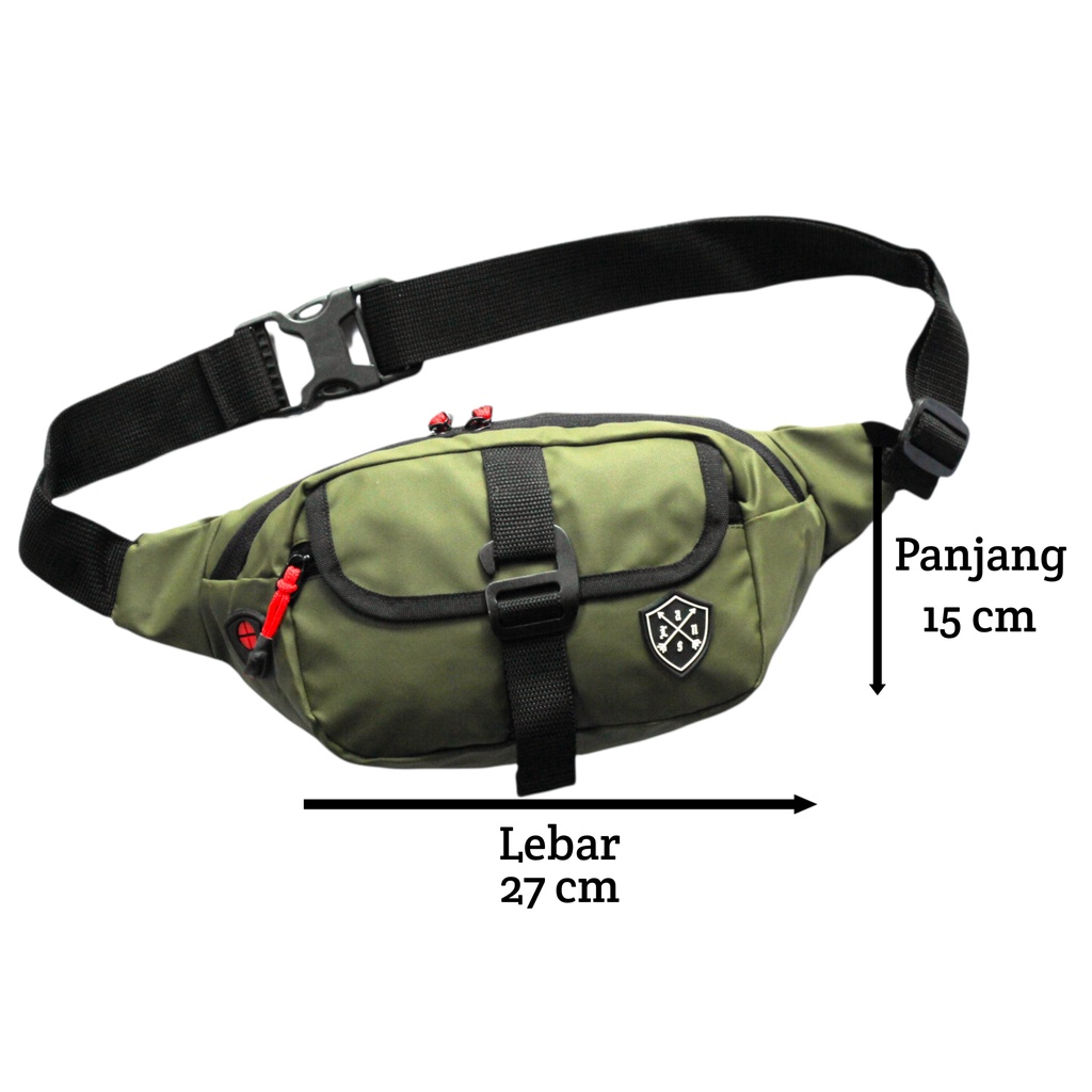 SPORT - Tas WaistBag Pria Terbaru / Tas Pinggang Pria / Tas Lan Seaon Original / Tas Selempang Pria / Tas Fashion Pria / Tas Pria / Tas Import / Bisa COD Bayar Ditempat