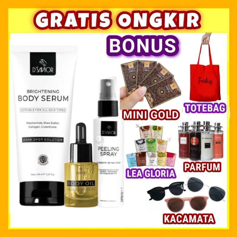 DSavior Body Whitening [Jaminan Original] Lotion Pencerah Badan Original BPOM D Savior Dark Spot Serum / D Savior Whitening Body Serum / D Savior Whitening Body Serum Paket / Dsavior Peeling Spray / Dsavior Body Oil / Body Serum D savior