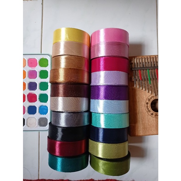 cuci gudang Pita satin 2.5cm meteran
