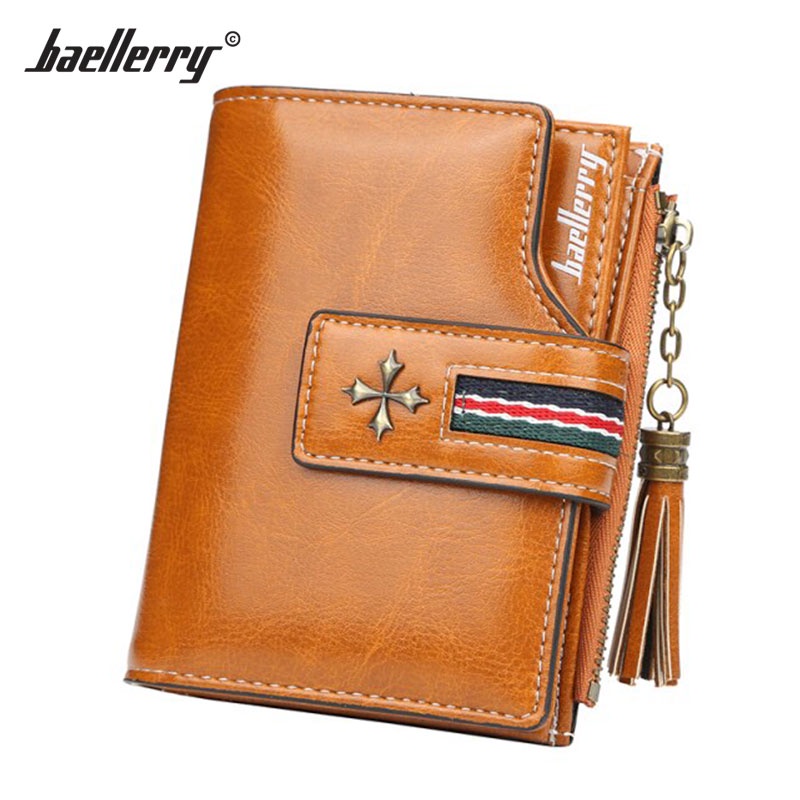 BAELLERRY N1636 Dompet Lipat Wanita Kulit Bifold Wallet WK-SBY