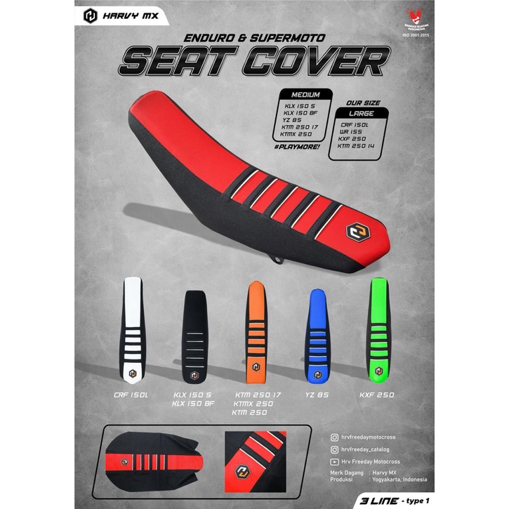 Seat Cover Sarung Kulit Jok HRV Enduro Supermoto CRF 150L KLX 150 S BIGFOOT KTM 250 YZ 85 KXF 250 WR