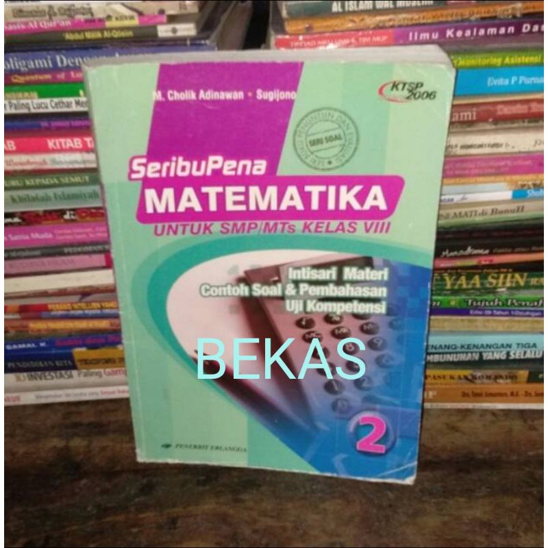 Buku Soal Seribu Pena Seribupena Matematika kelas 8 VIII 2 II SMP MTS Penerbit Erlangga KTSP 2006 - 