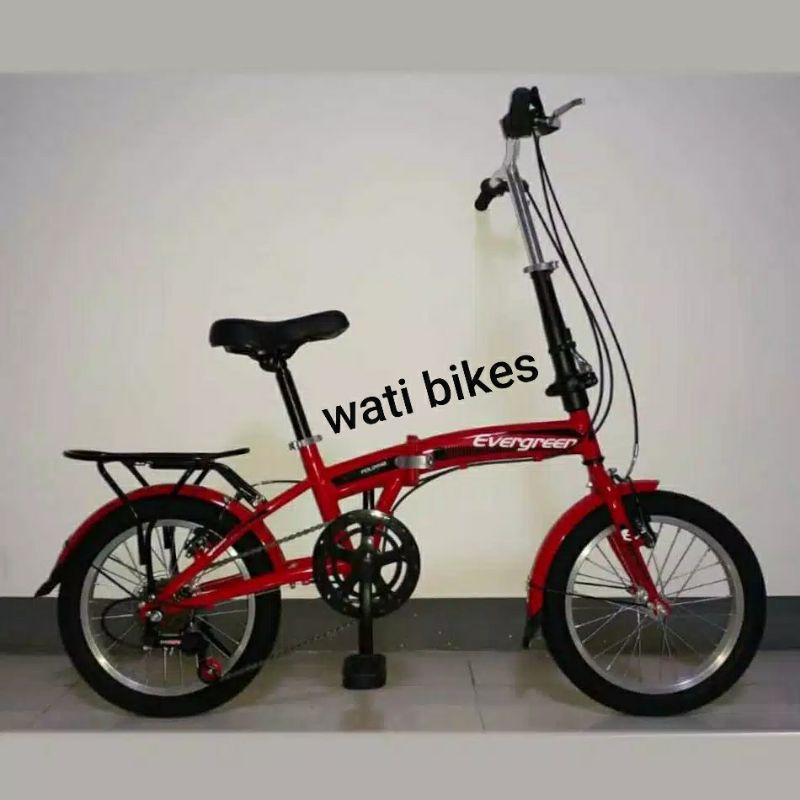 Sepeda lipat 16 EVERGREEN RIM ALLOY 6Speed/1speed