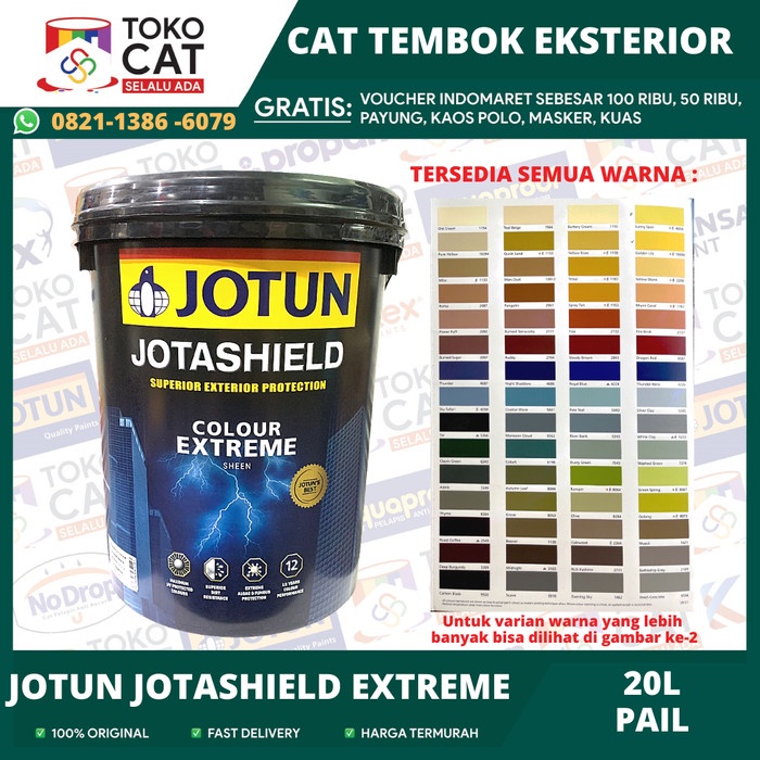 CAT TEMBOK LUAR JOTUN JOTASHIELD EXTREME WARNA PUTIH/ CHI 20L PAIL