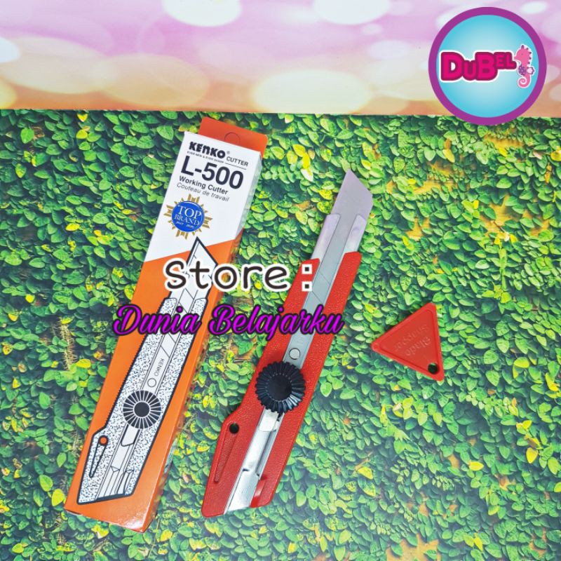 

[1 Set] Cutter Kenko Besar L-500 (Dengan Pengunci)