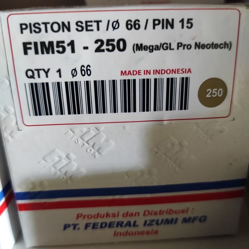Piston Kit FIM FIM51 Megapro GLPRO-os.250 (66)