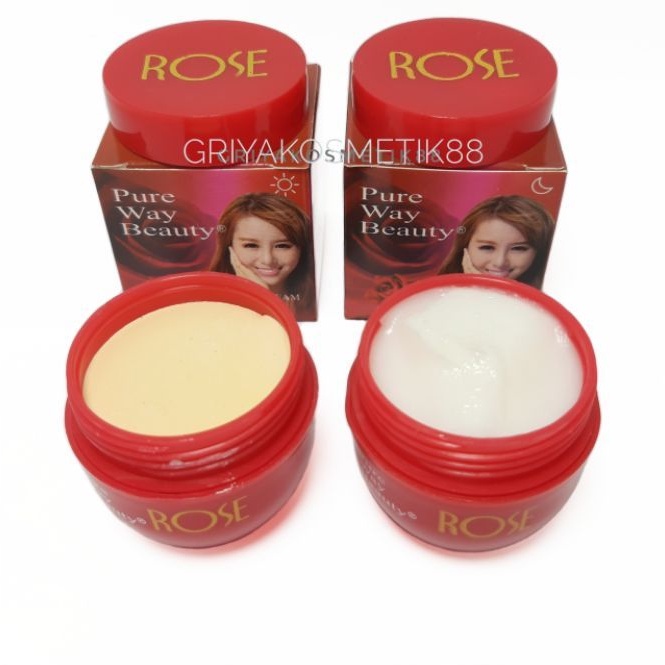 PAKET CREAM ROSE PURE WAY BEAUTY SIANG &amp; MALAM BPOM