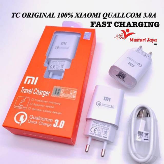 Charger XIAOMI TYPE C QUALCOMM QC 3.0 Fast Charging Travel Charger Xiaomi
