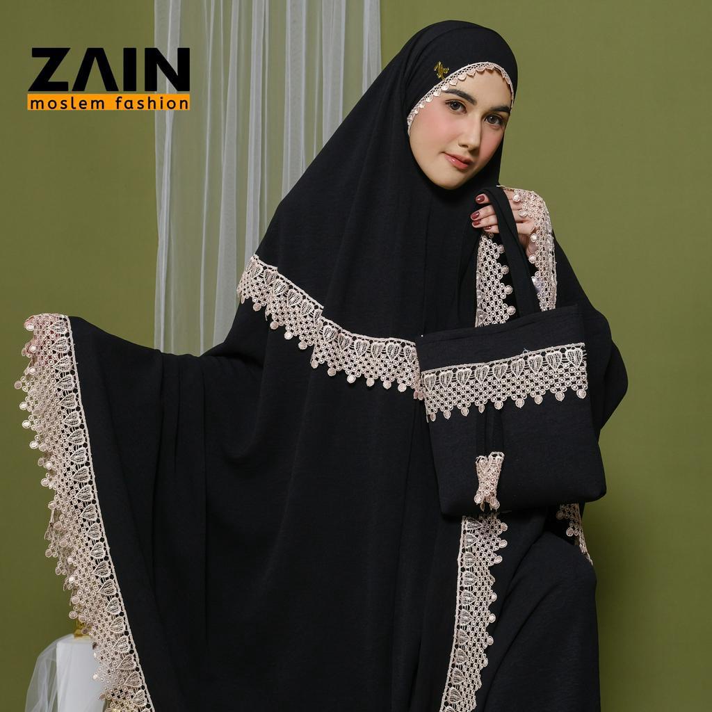 ZAIN - Mukena Dewasa Shanum 3in1 Crinkle Airplow Premium Jumbo Mewah