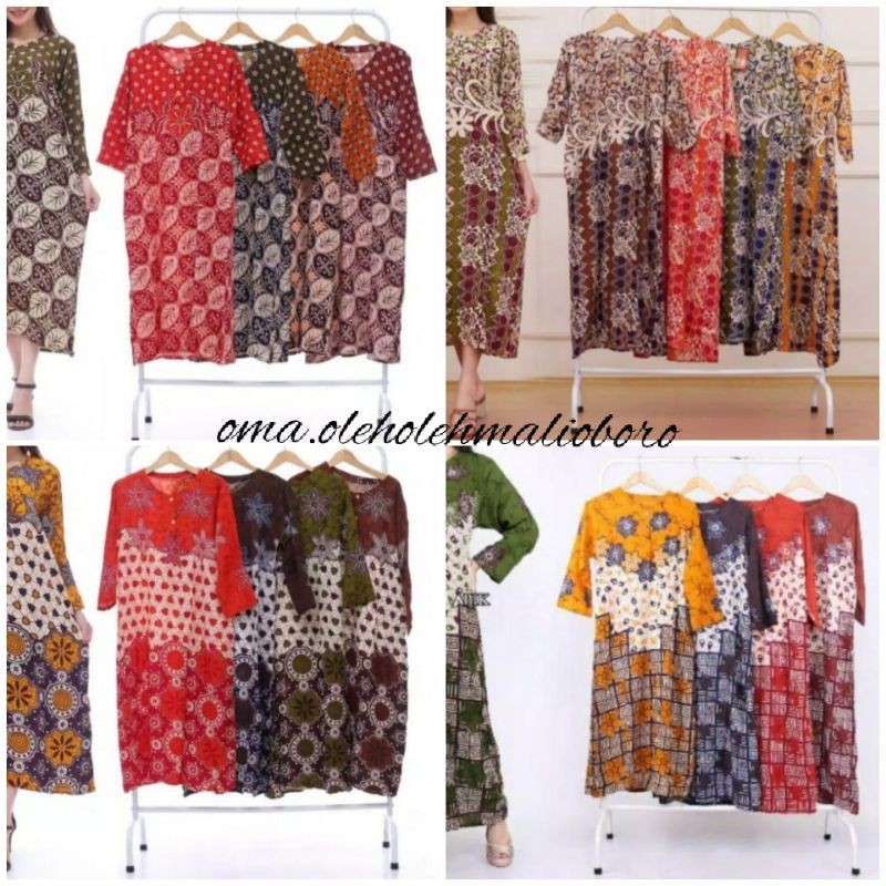 DASTER IBU BATIK LENGAN PANJANG, DASTER LENGAN PANJANG, LONGDRESS BATIK