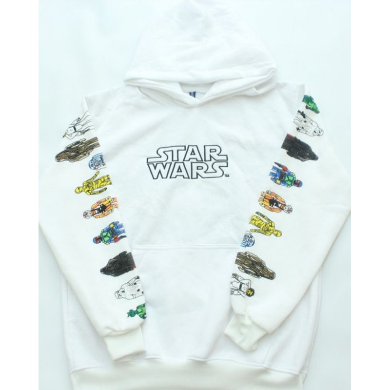 Hoodie Starwars White Original CMT 100%