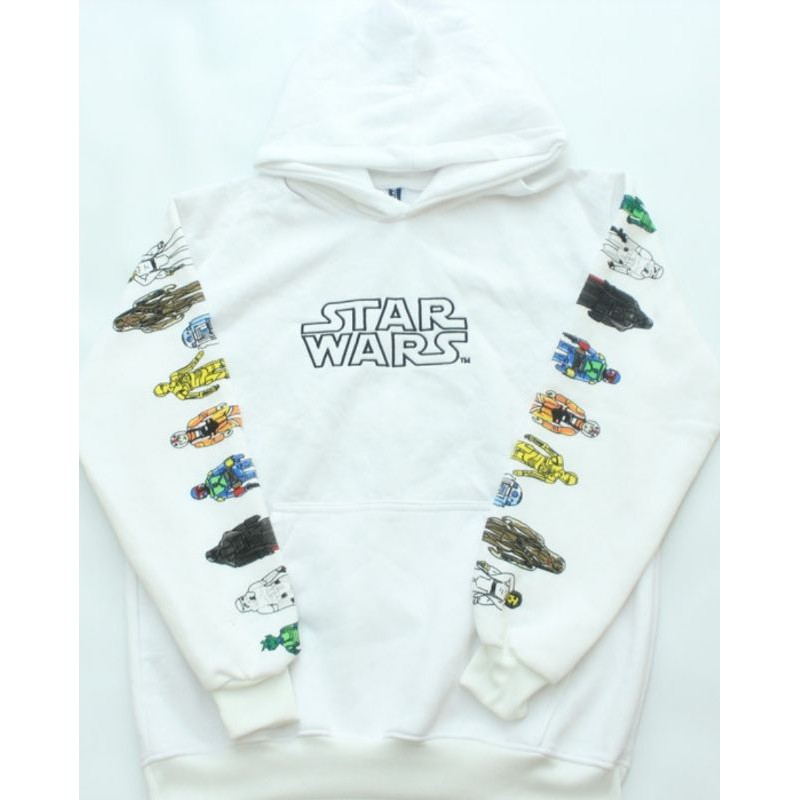 Hoodie Starwars White Original CMT 100%