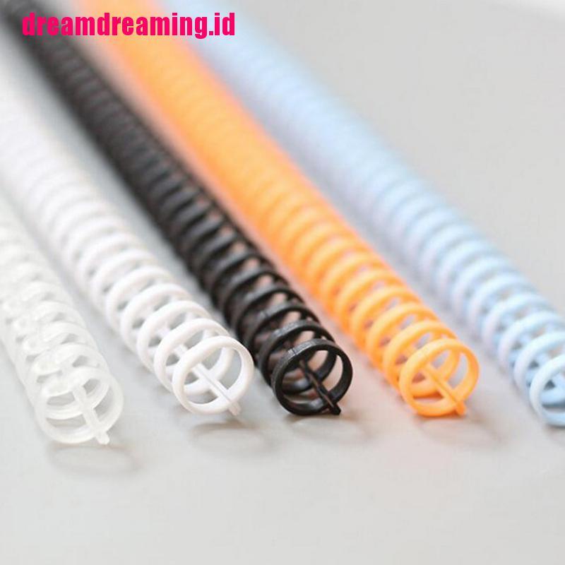 5pcs Cincin Spiral 30 Lubang Bahan Plastik Untuk Kantor