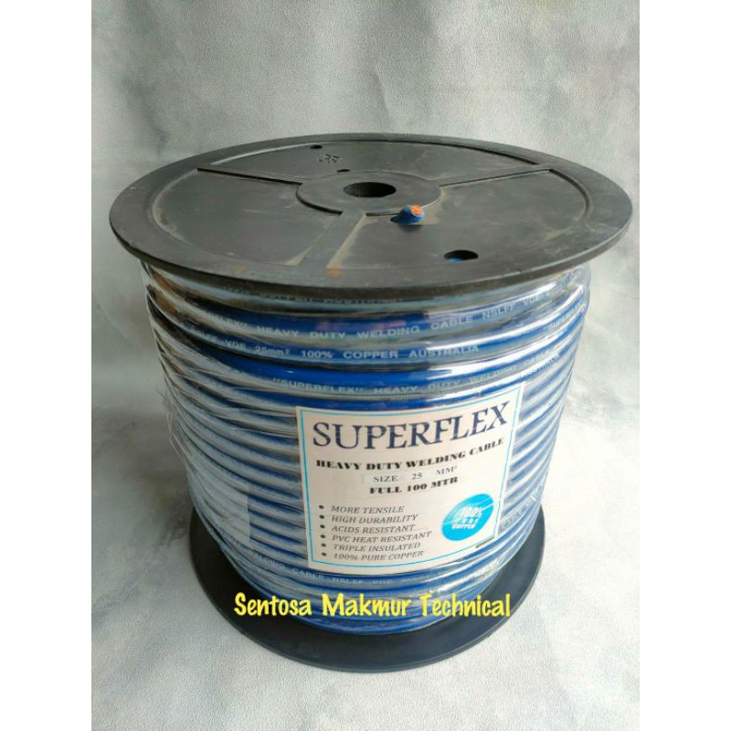 SUPERFLEX 25 MM Kabel Las Welding Cable Full Tembaga 25MM