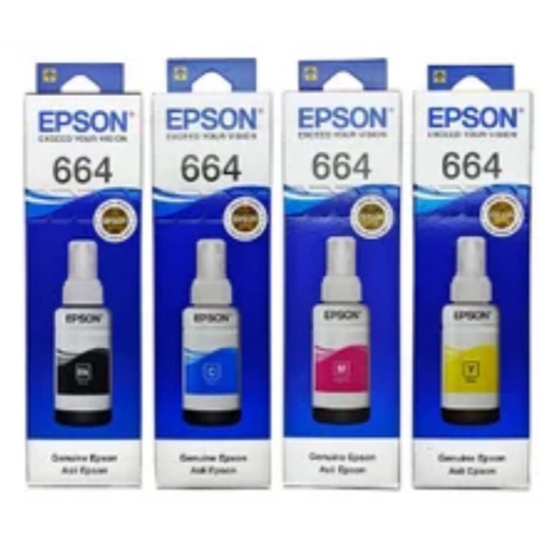 1 Set Tinta Epson 664 For printer L100 L120 L200 L210 L310 L360 ( Kemasan Baru )