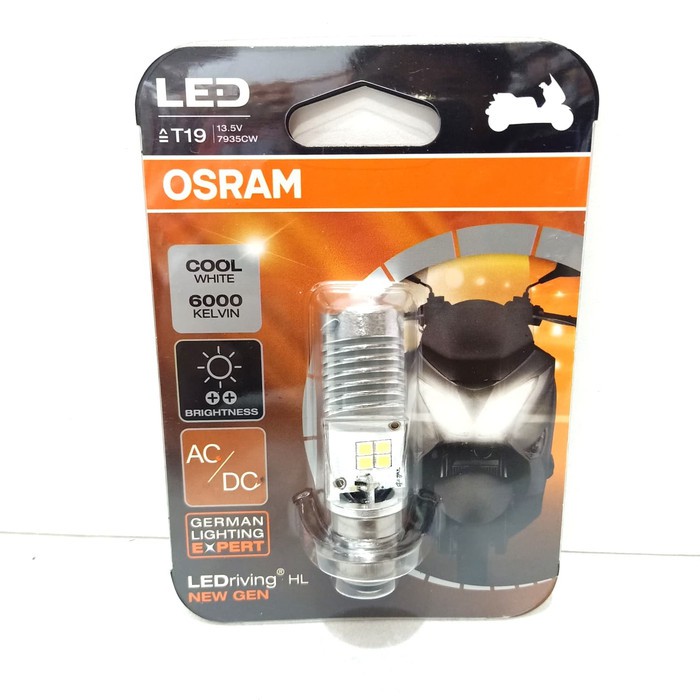 Lampu Depan H6 M5 ALL Motor Bebek Matic Osram LED T19 M5 H6 K1 NEW GEN Putih - 7935CW K1 12v Hi Low 