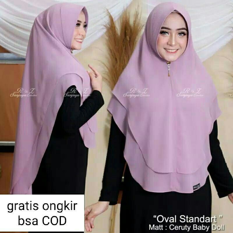Khimar syar'i sabrina oval jumbo(XXXL)kerudung jumbo khimar oval