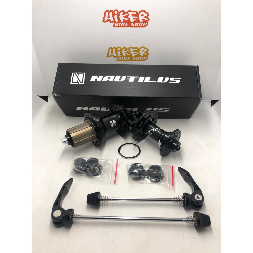 Hub Set MTB Seli Sepeda Lipat Road Bearing Nautilus 4 in 1 Non Boost QR TA15 142 6 Bolts 32Hole Baru