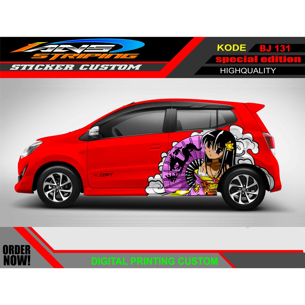 DECAL STICKER AGYA AYLA / STICKER HONDA JAZZ / STICKER DECAL MOBIL JAZZ / DECAL STICKER MOBIL HONDA