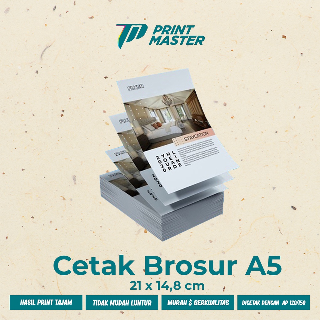 Cetak Brosur Flyer A5 (1 Sisi / 2 Sisi)