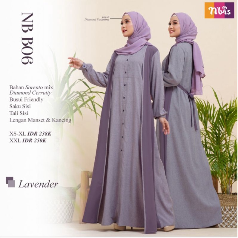 GAMIS DEWASA NIBRAS NB B06 LAVENDER UKURAN M