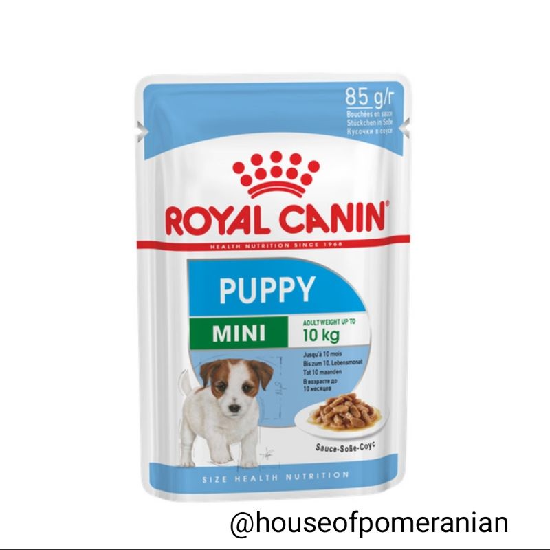 royal canin mini puppy wet food 85gr makanan basah anak anjing