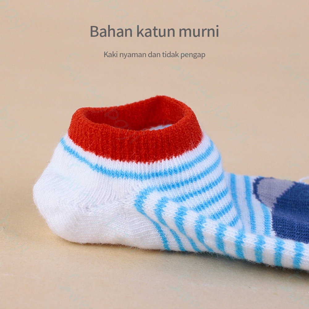 Kaos Kaki PENDEK Bayi 0-4th / Kaos Kaki ANTI SLIP Anak Cowok Cewek 0-4th / Anti Licin