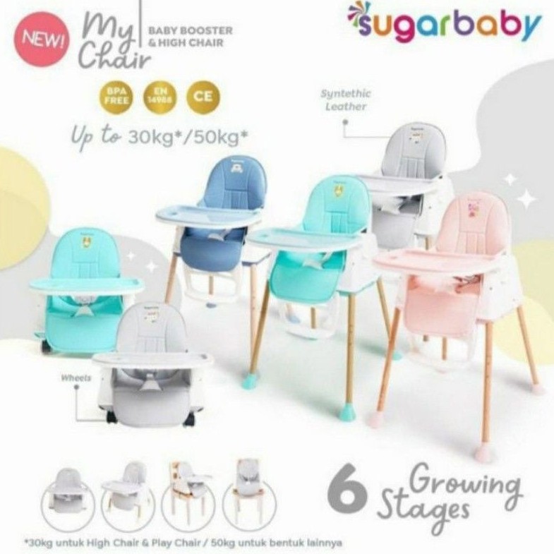 SUGAR BABY My Chair Baby High Chair Kursi Makan Bayi 6 Fungsi