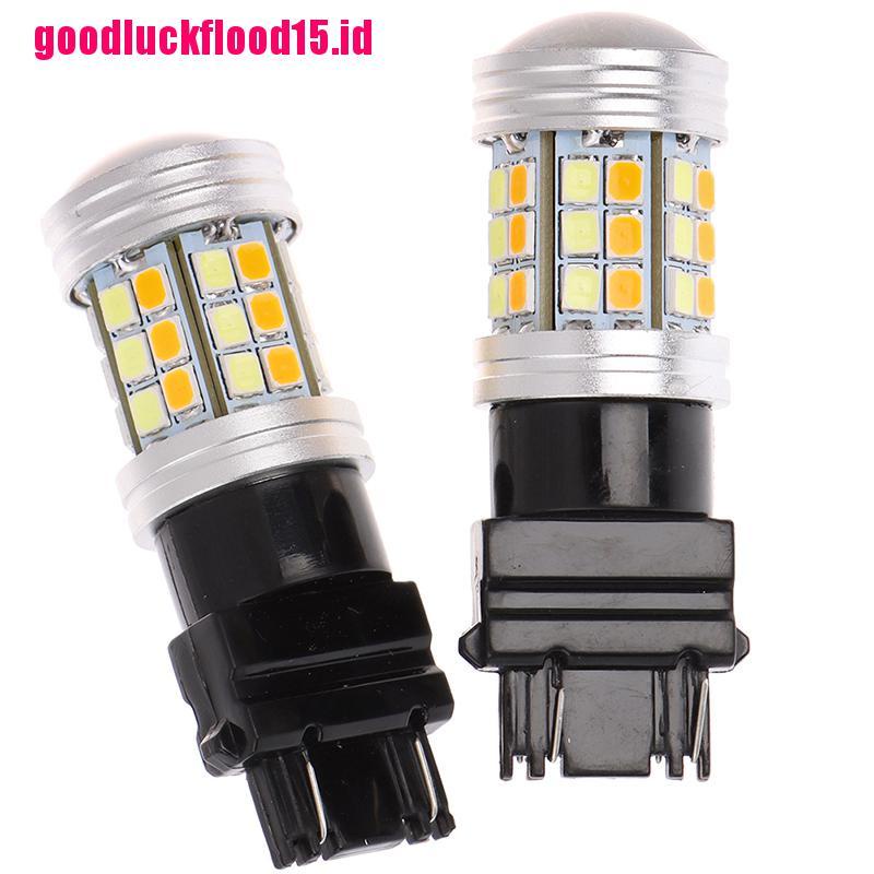 (LUCKID) 2pcs Lampu LED 3157 Warna Amber / Putih High Power Untuk Sein / Parkir Mobil