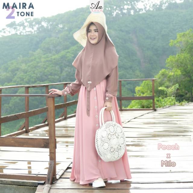 Maira Two Tone Gamis Maira by Aden