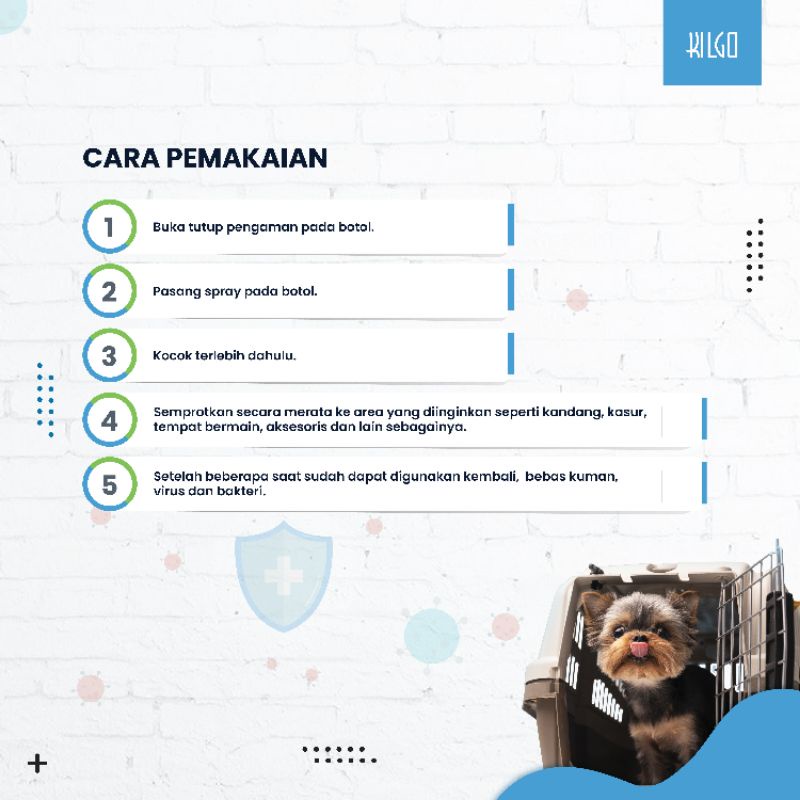 Kilgo Pet Cage Desinfectant - Desinfektan kandang hewan - desinfektan kandang kucing - desinfektan kandang anjing - anti kuman kandang - anti bakteri - desinfektan spray - pembersih kandang kucing anjing -- spray kandang