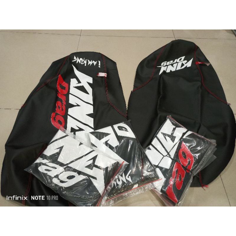 SARUNG KULIT JOK MOTOR KING DRAG SUDAH JAHIT PNP VARIO PCX NMAX AEROX WAVE