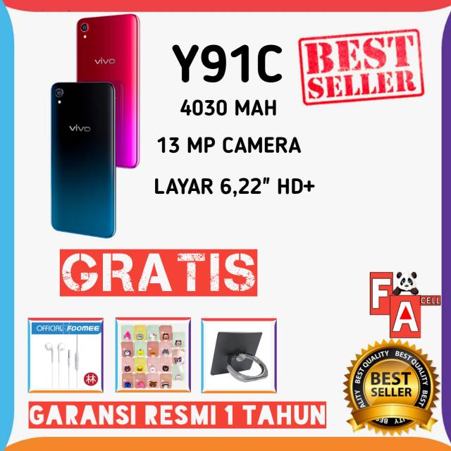 HP VIVO Y91C MURAH PROMO FREE SOFT CASE BENING KARAKTER