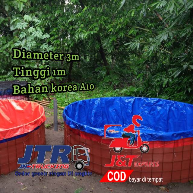 TERPAL KOLAM BULAT D3 T1 BAHAN KOREA A10